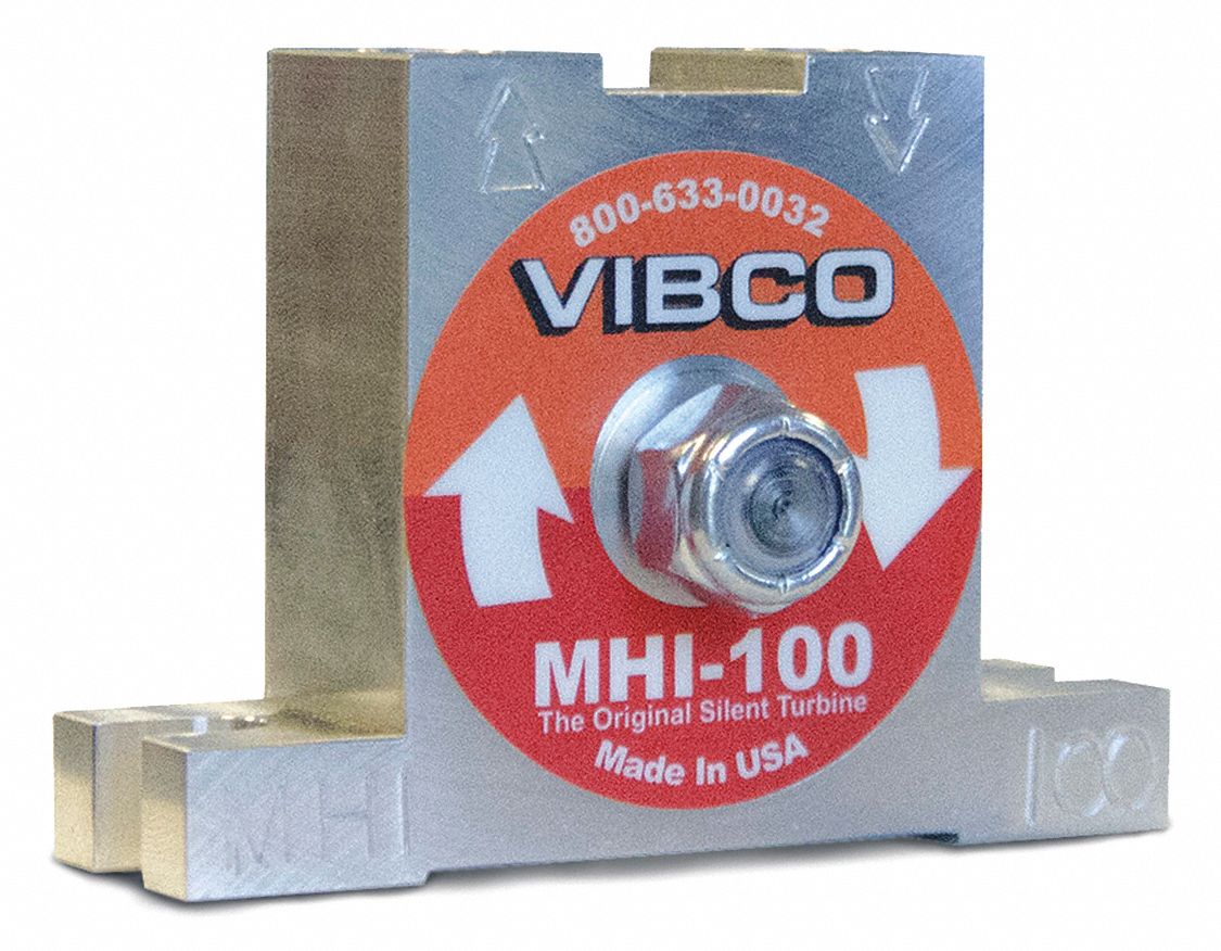 Pneumatic Vibrator: 80 lbf, 24, 000 vpm, 1/8 in NPT, MHI, 68 dBA, 2.5 cfm @ 60 psi