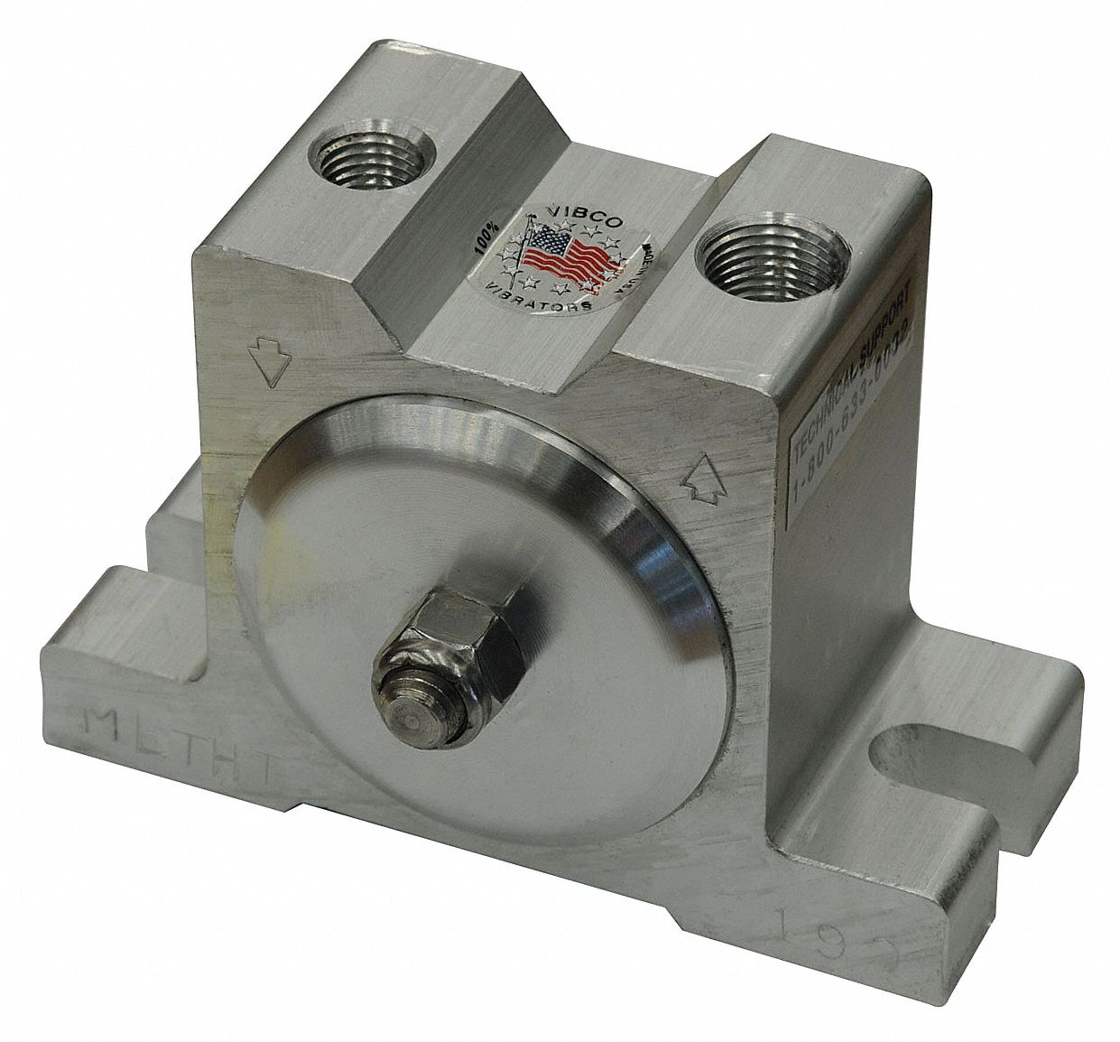 Pneumatic Vibrator: 270 lbf, 7, 200 vpm, 1/4 in NPT, MLT, 71 dBA, 7.5 cfm @ 60 psi