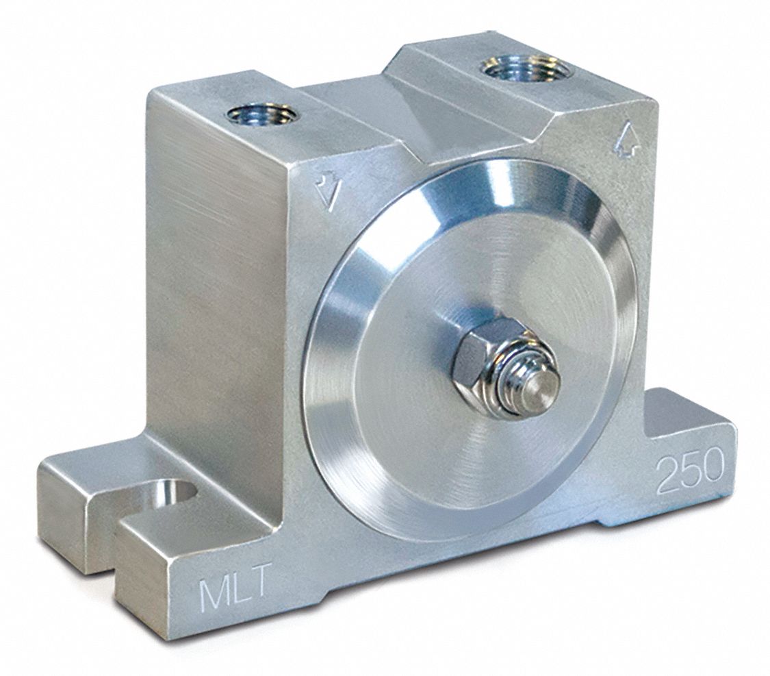 Pneumatic Vibrator: 480 lbf, 7, 000 vpm, 1/4 in NPT, MLT, 72 dBA, Aluminum, Continuous