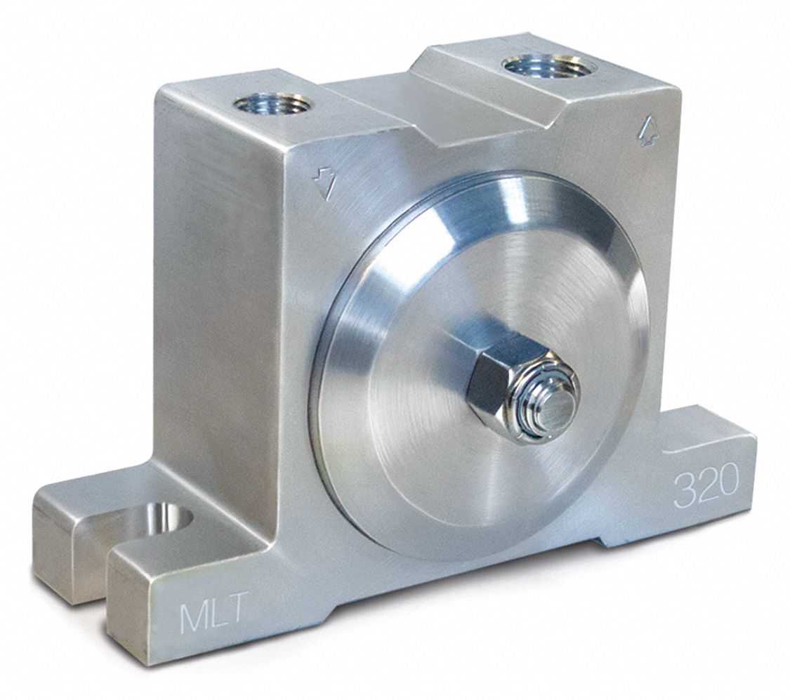 Pneumatic Vibrator: 600 lbf, 5, 000 vpm, 3/8 in NPT, MLT, 70 dBA, Aluminum, Continuous