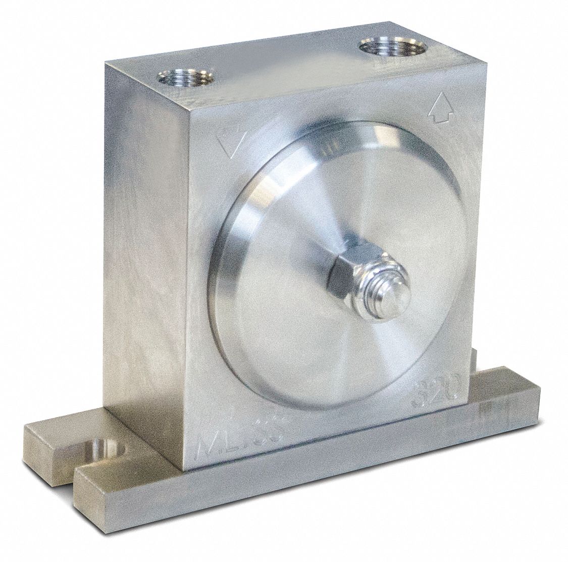 Pneumatic Vibrator: 965 lbf, 6, 800 vpm, 3/8 in NPT, MLTSS, 70 dBA, 9 cfm @ 60 psi