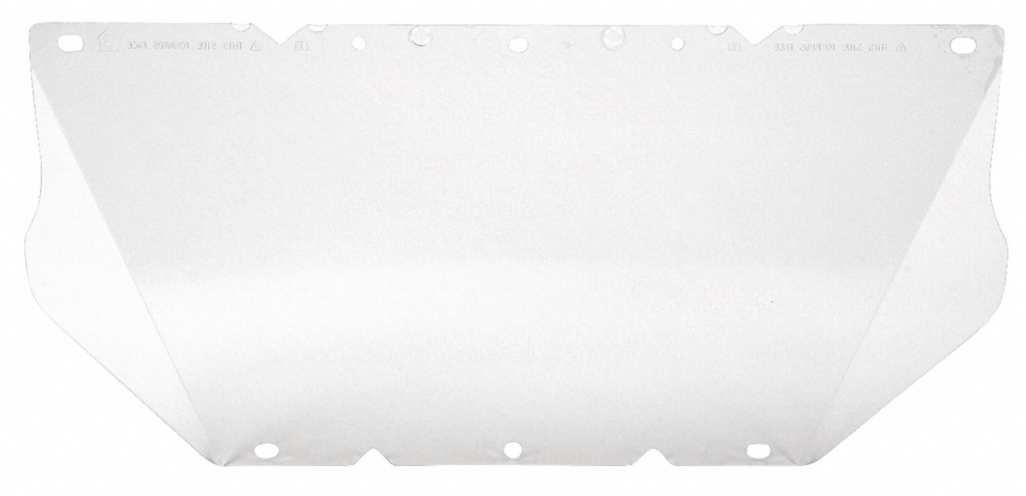 Face Shield Visor: 17 in Overall Wd, 8 in Overall Ht, 0.06 in Overall Thick, Clear