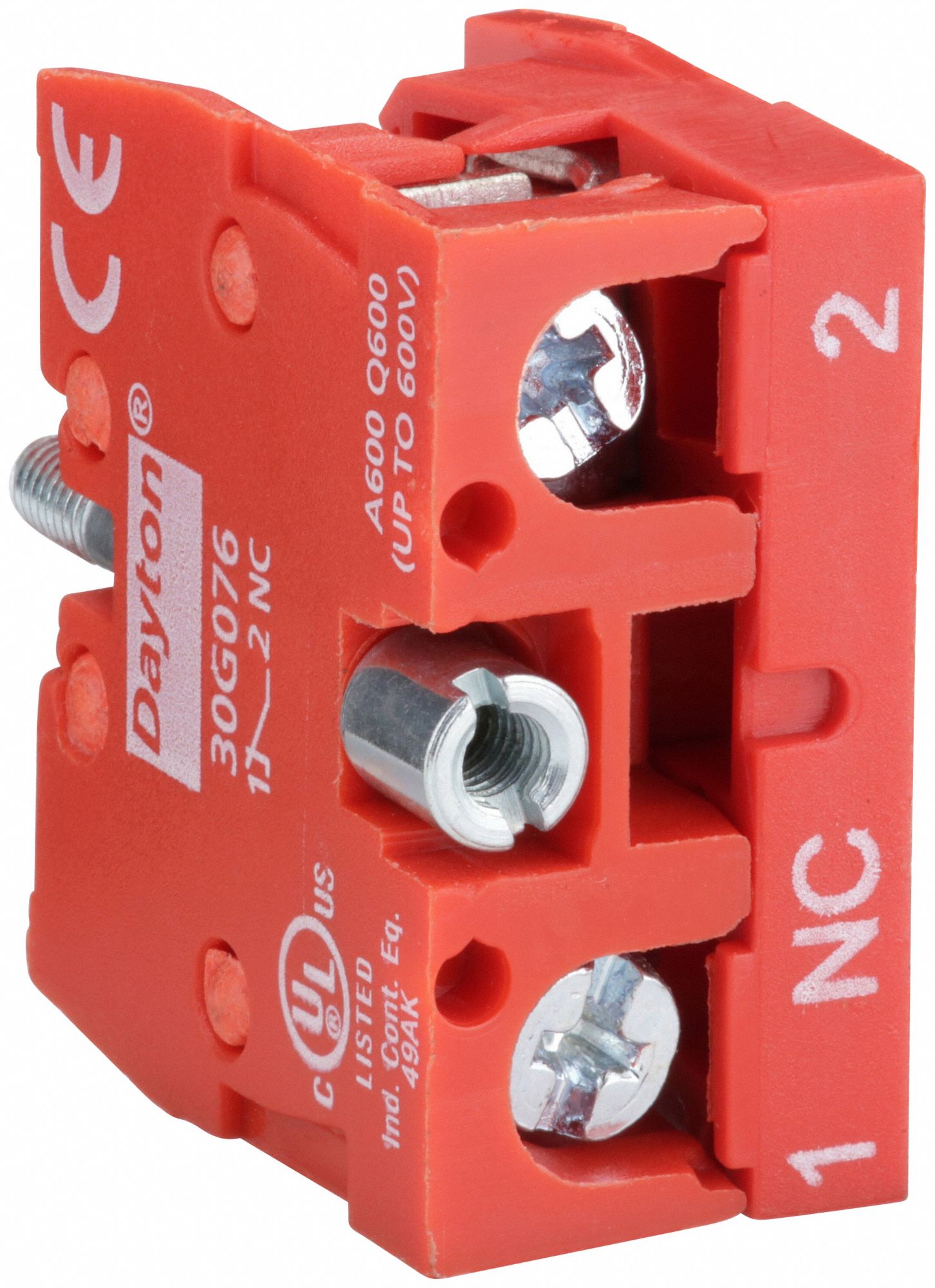 CONTACT BLOCK, 22 MM PANEL MOUNTING SIZE, 1NC, MOMENTARY, SCREW CLAMP TERMINALS