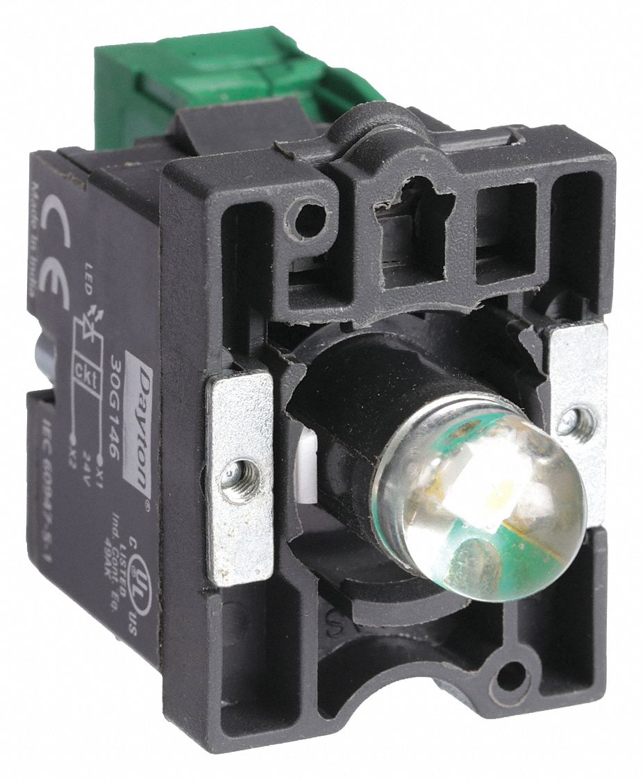 LampModAndContactBlock, 1NO, White, 22mm