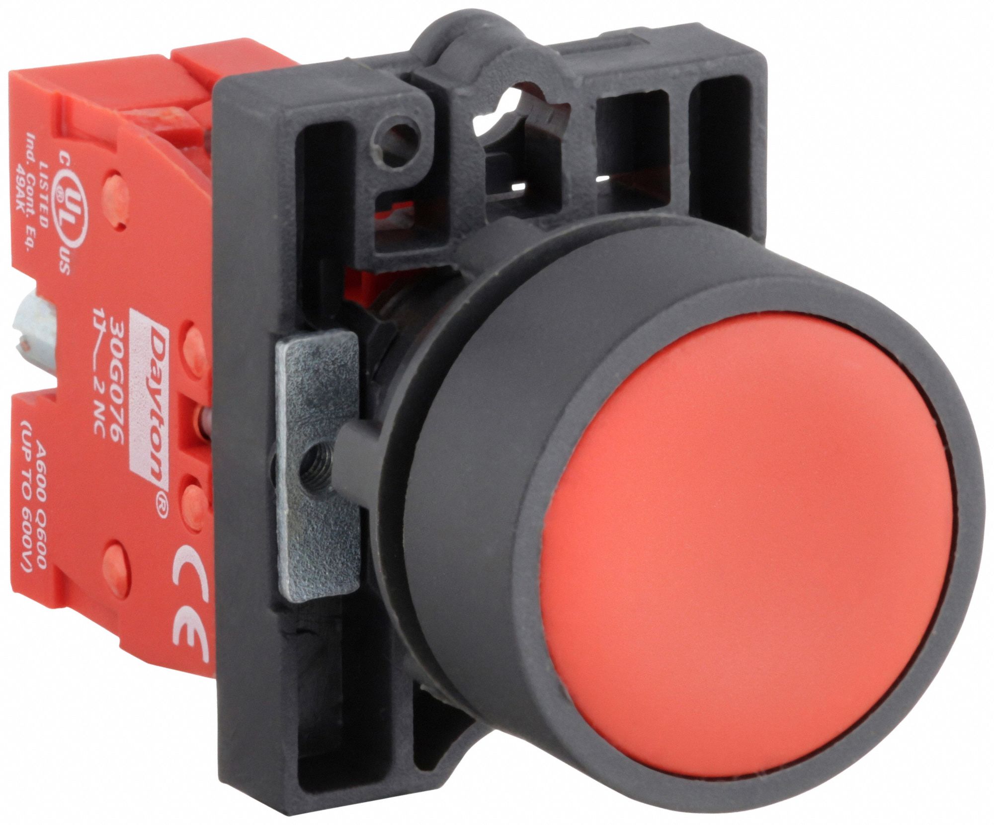 Flush Push Button Operator: Non-Illuminated, Flush Profile, Non-Metallic, 22 mm, 1NC
