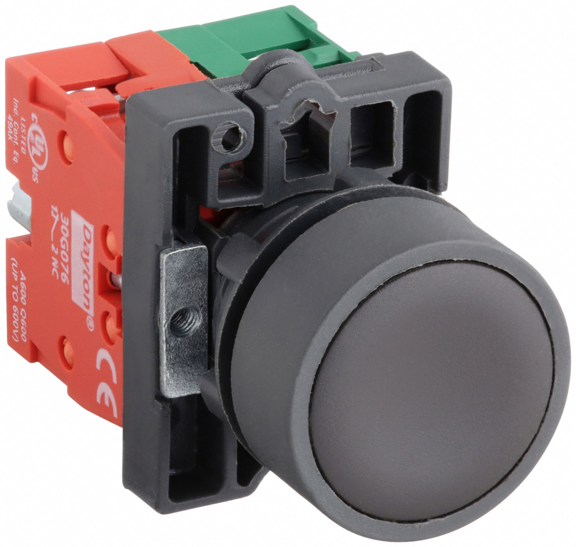 Flush Push Button Operator: Non-Illuminated, Flush Profile, Non-Metallic, 22 mm, 1NO/1NC