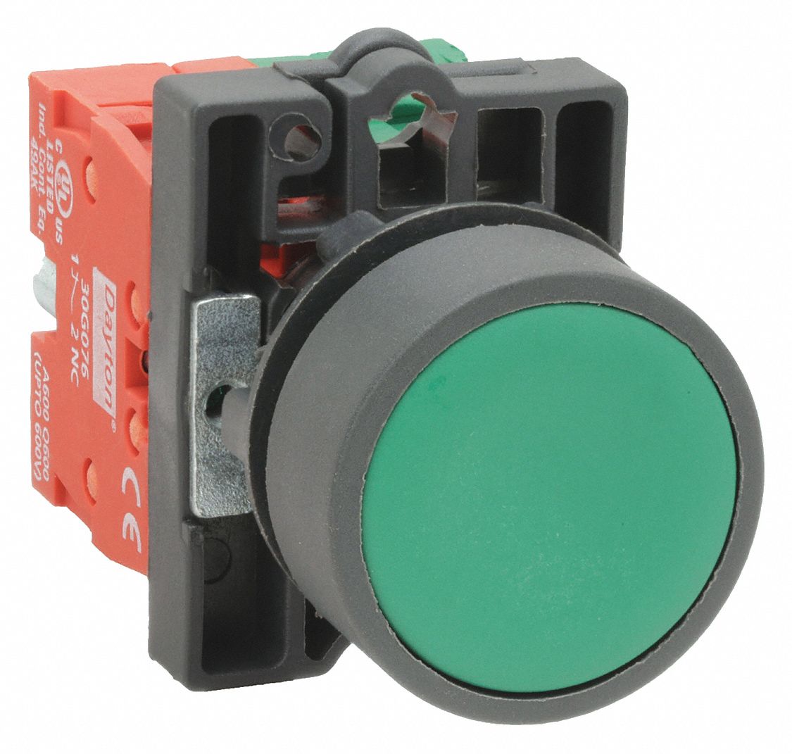 DAYTON, NonIlluminated, Flush Profile, Flush Push Button Operator