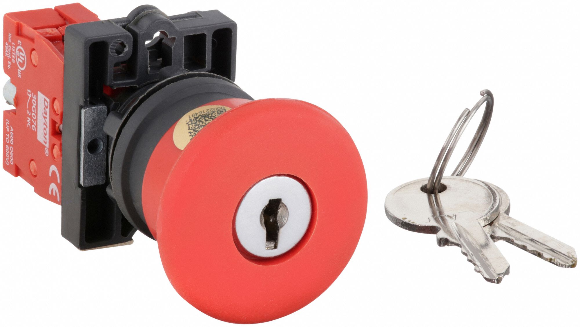 EmergencyStopPushButton, Red, 1NC,