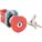 BOUTON POUSSOIR D'ARRÊT D'URGENCE, À ACTION MAINTENUE / DÉGAGEMENT PAR CLÉ, 1 NF, MÉTAL, TAILLE DE MONTAGE 22 MM, ROUGE