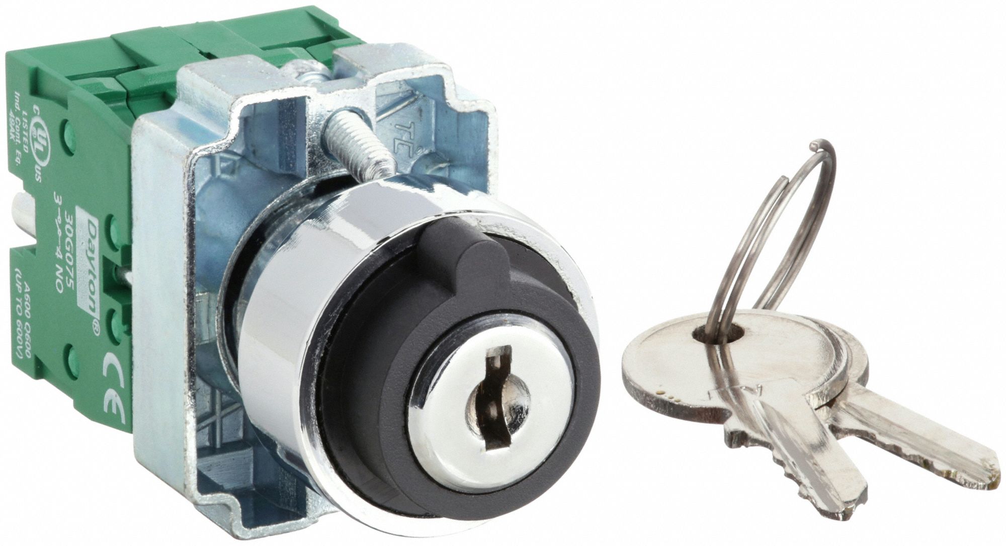 Selector Switch: 3 Position, 22 mm Panel Mounting Size, 2NO