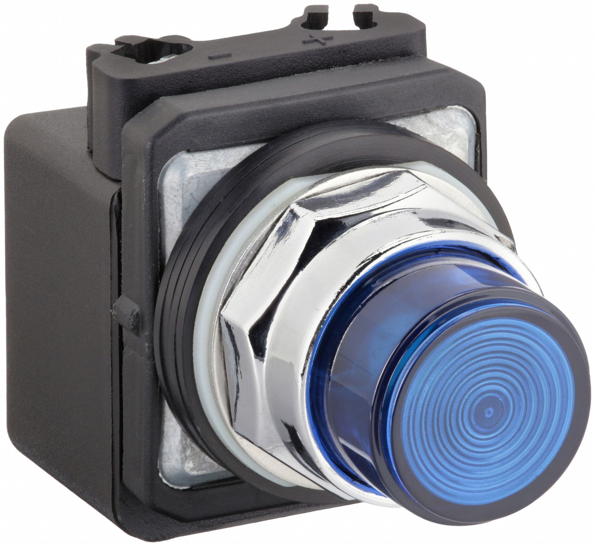 Pilot Light: 30 mm Panel Mounting Size, Blue, LED, 24 V AC/DC Max Volt Rating (Supply)