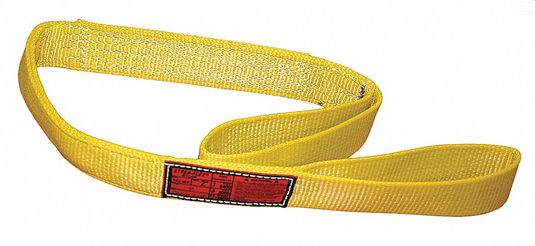 Web Sling: Type 3, Nylon, 14 ft Sling Lg, 12 in Eye Lg, 4 Plies
