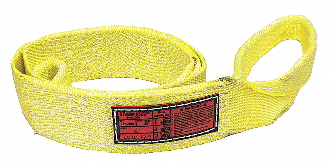 Web Sling, Flat Eye, 11 ft L, 12300 lb Cap