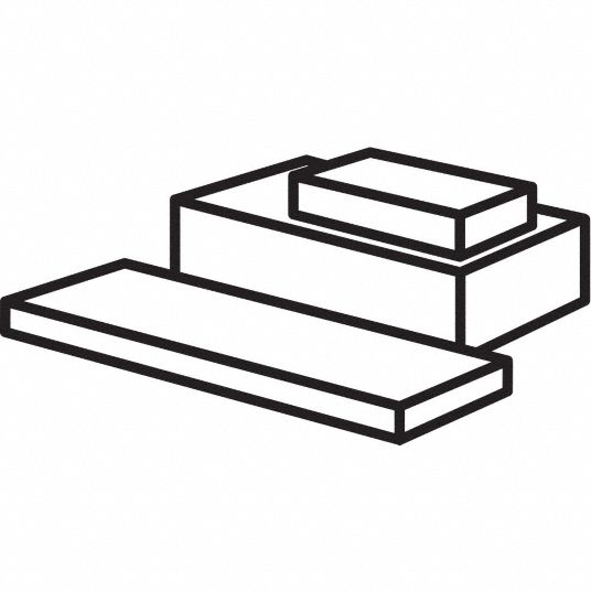 1 in Plastic Thick, 2 in W x 36 in L, Rectangle Stock - 30GD72