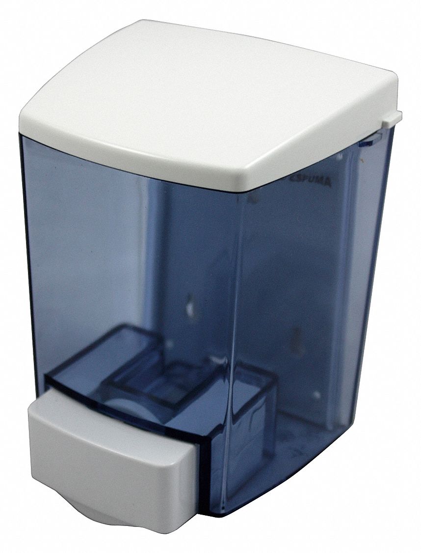 SOAP DISPENSER, MANUAL, 30 OZ REFILL SIZE, FOAM, WHITE, PLASTIC, CLEARVU ENCORE