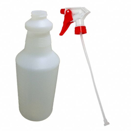 Spray bottle with clearance trigger sprayer