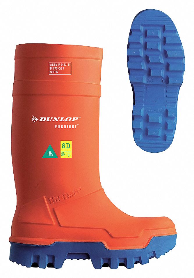 Orange dunlop deals boots canada