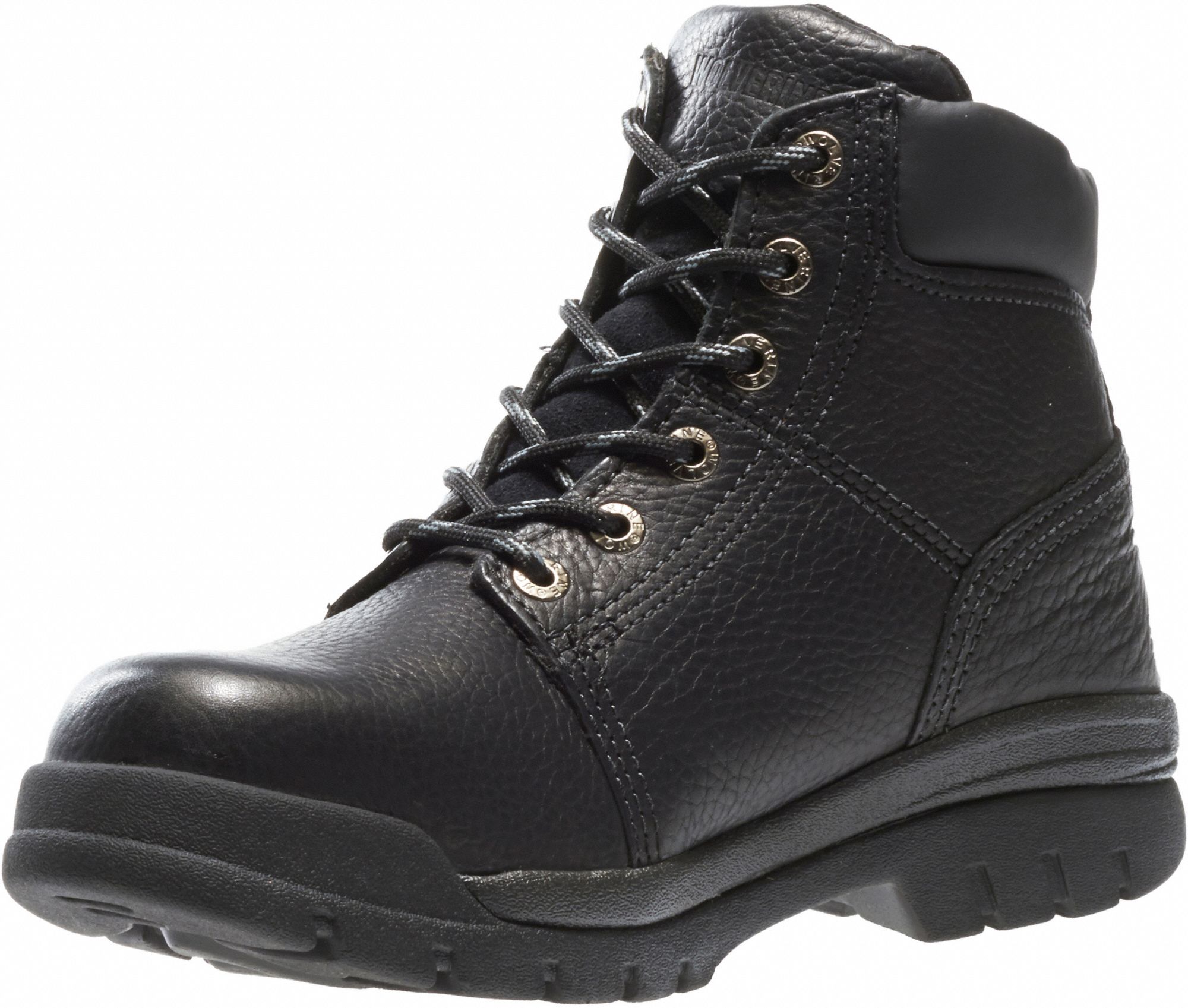 WOLVERINE 6 in Work Boot, 14, EW, Men's, Black, Steel Toe Type, 1 PR