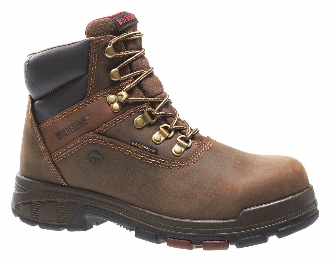 WOLVERINE 6 in Work Boot, 9, M, Men's, Dark Brown, Composite Toe Type ...