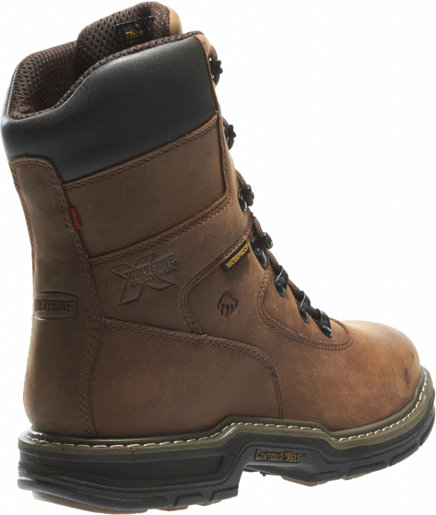 WOLVERINE 8 in Work Boot, 11, M, Men's, Brown, Steel Toe Type, 1 PR ...