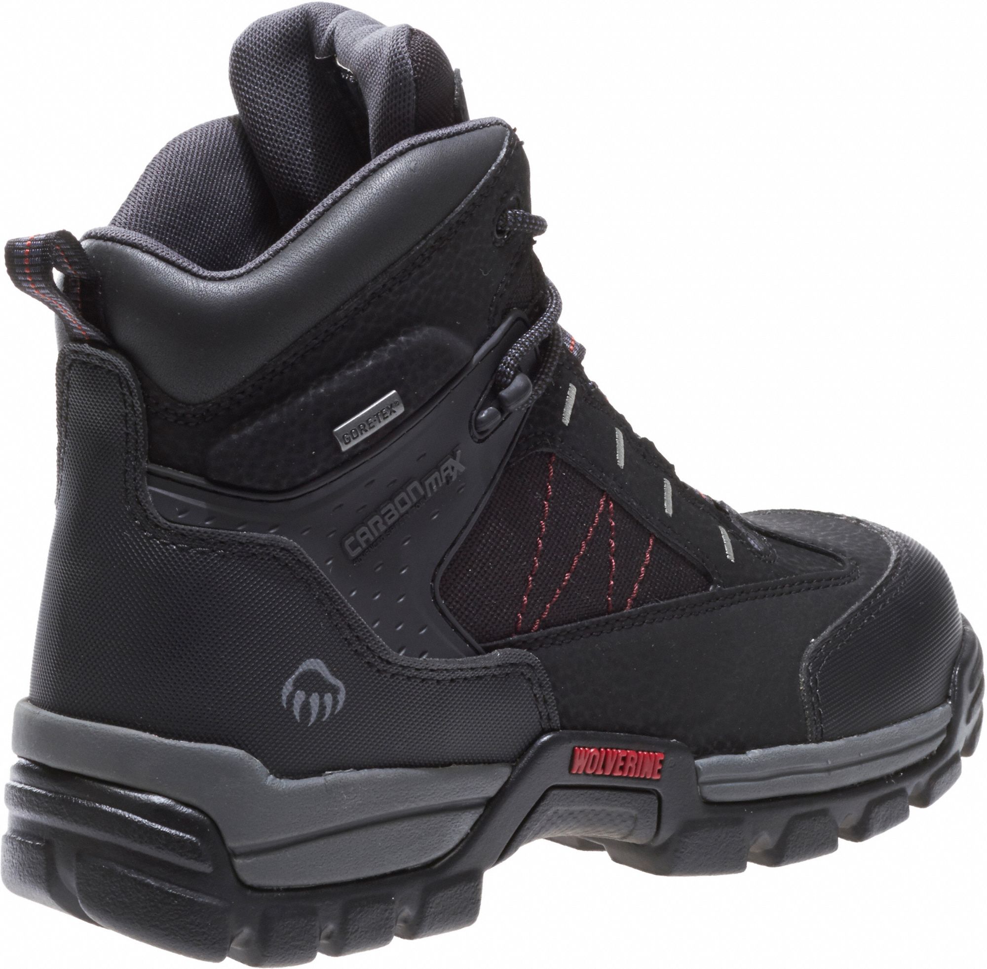 WOLVERINE 6 in Work Boot, 10-1/2, M, Men's, Black, Composite Toe Type