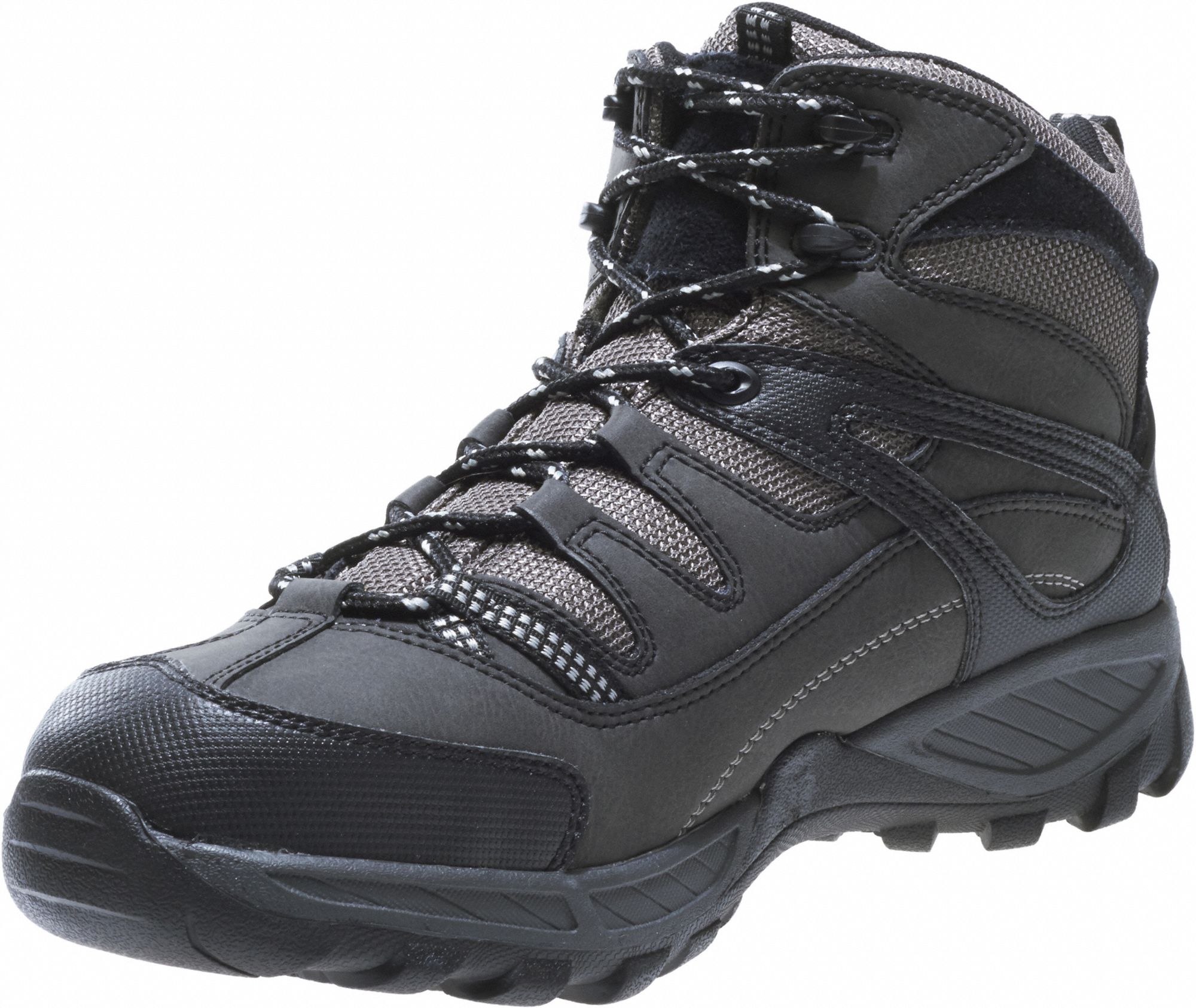 WOLVERINE Hiker Boot, 12, EW, Men's, Black/Gray, Steel Toe Type, 1 PR ...