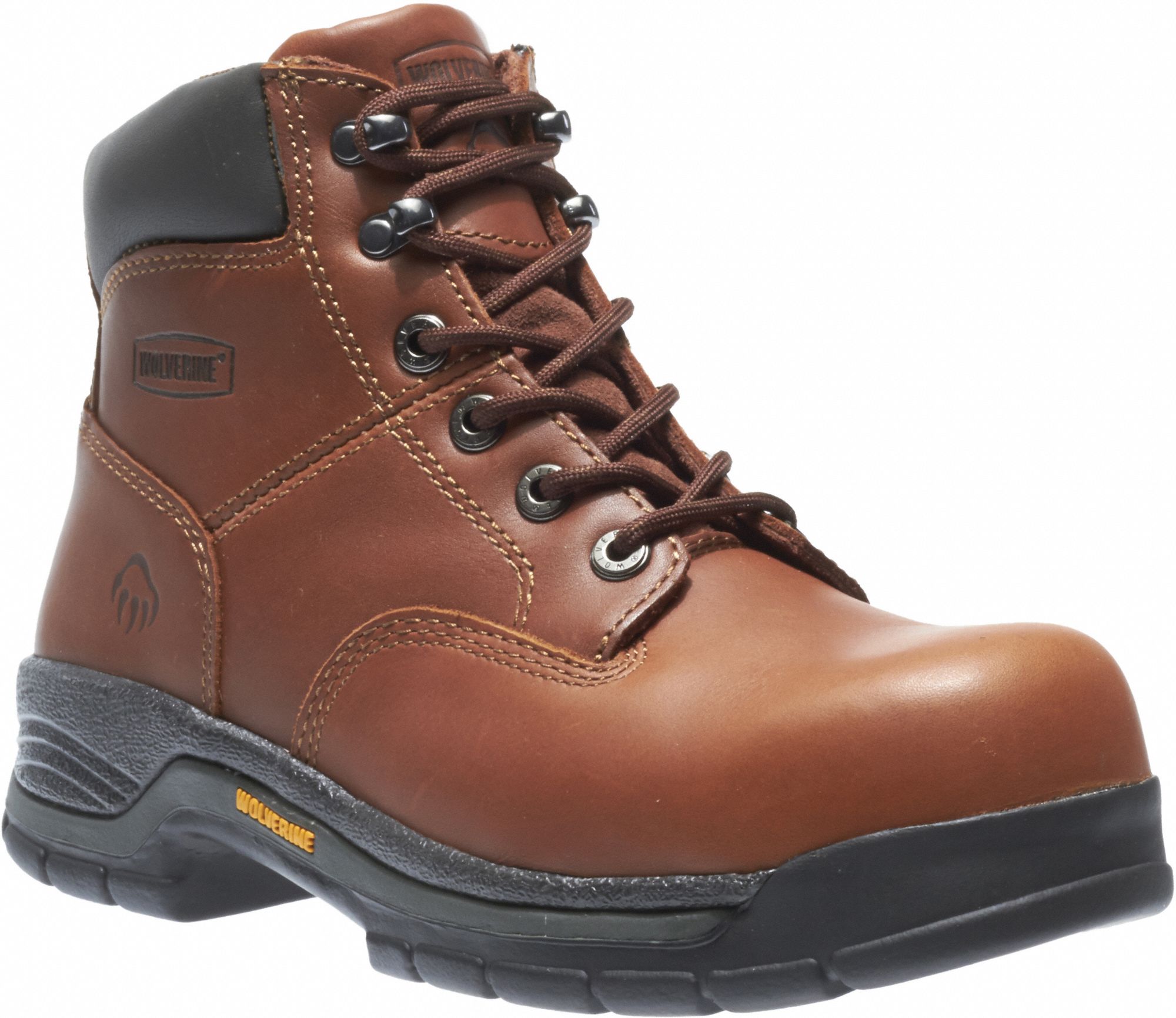 WOLVERINE 6 in Work Boot, 14, EW, Men's, Brown, Steel Toe Type, 1 PR ...