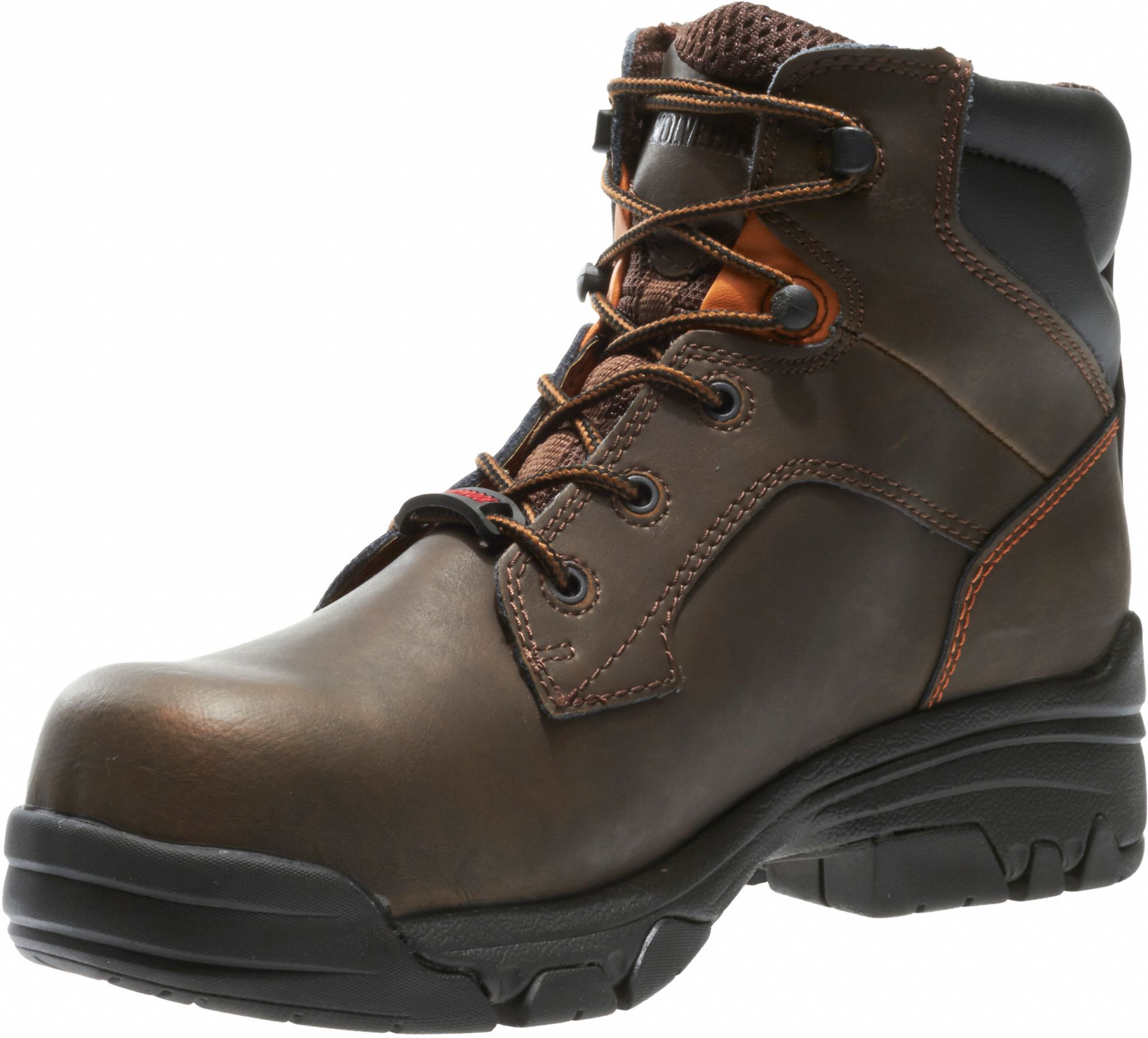 WOLVERINE 6 in Work Boot, 81/2, EW, Men's, Brown, Composite Toe Type