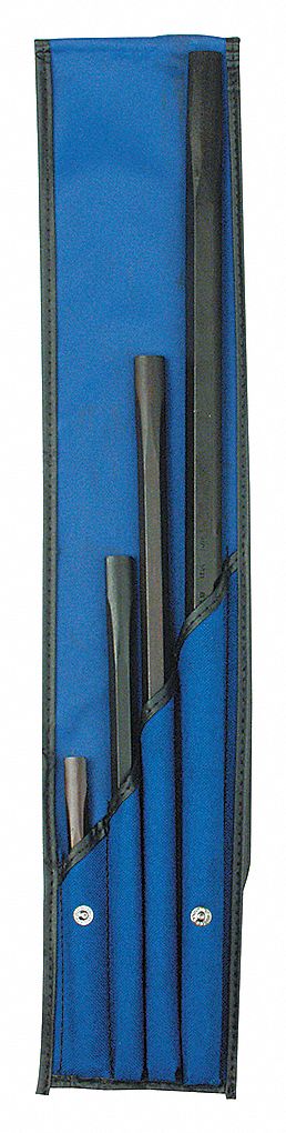 PUNCH SET, ALLOY STEEL, 4 PIECES, BLACK OXIDE FINISH, 3.48 LB WEIGHT