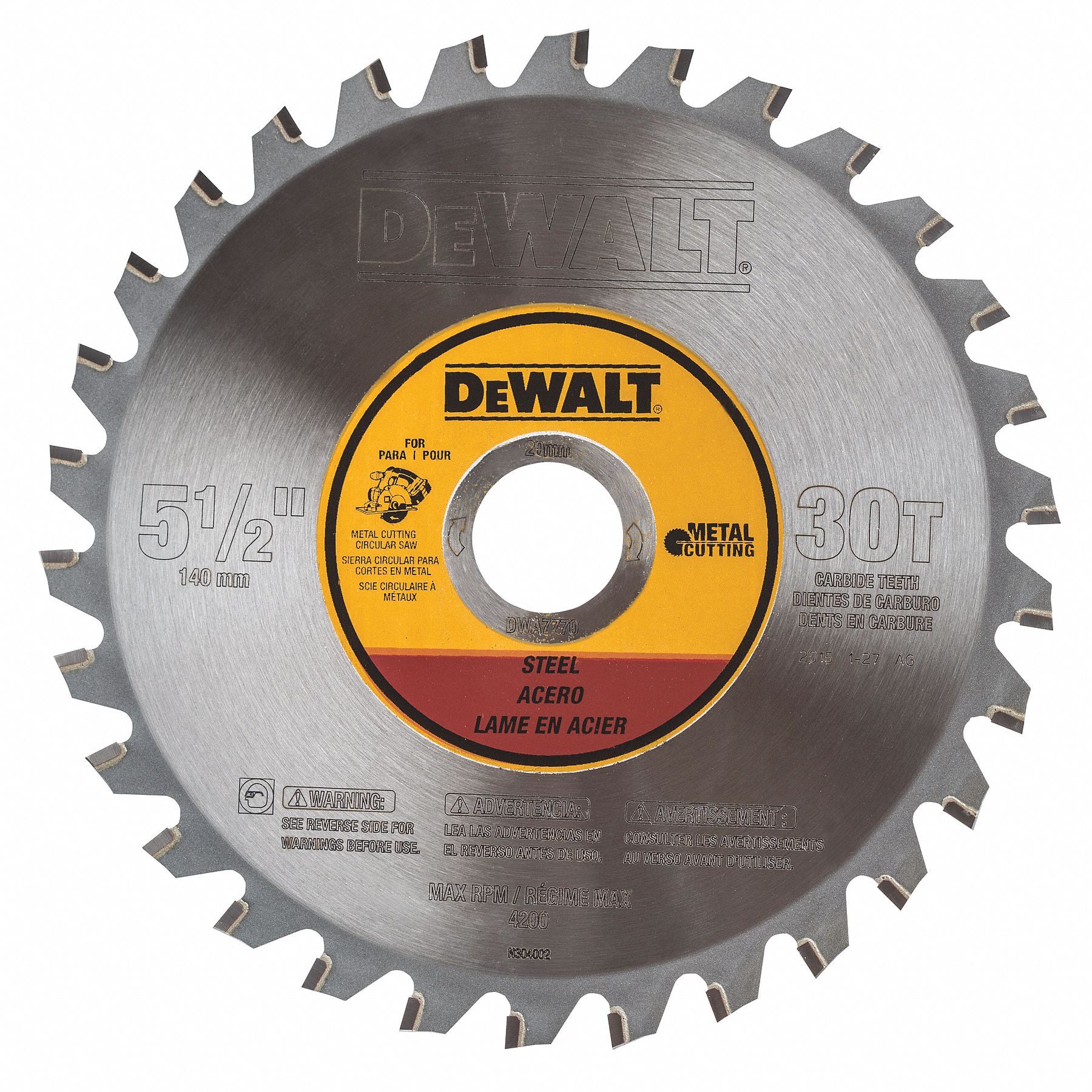 DeWalt DW9066 Construction 5-1/2-in 24-Tooth Carbide Circular Saw Blade