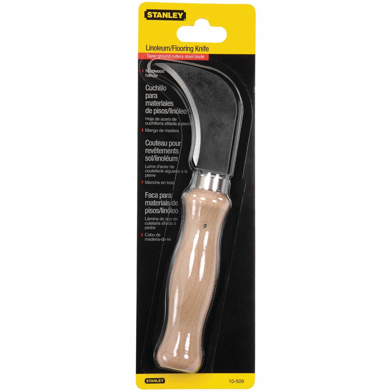STANLEY Cutlery Steel Linoleum Knife,7 1/2 in Overall Length,Number of