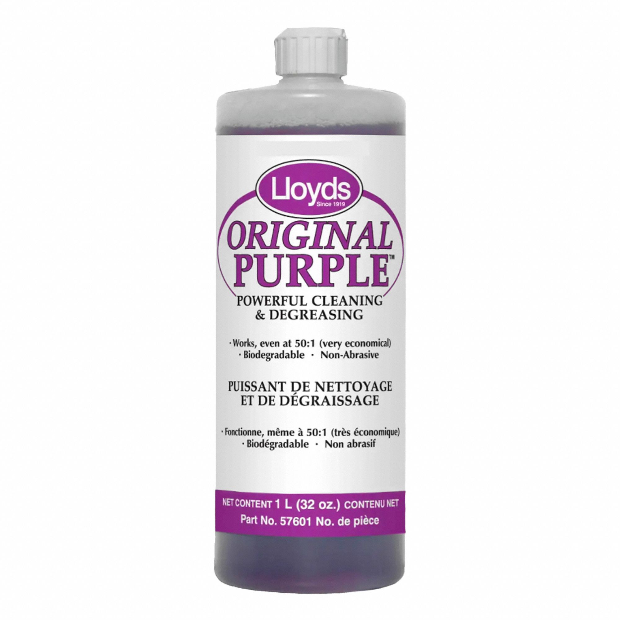 ORIGINAL PURPLE DEGRADABLE CLEANER, CONCENTRATED, 36 ° F TO 120 ° F, 0 ...