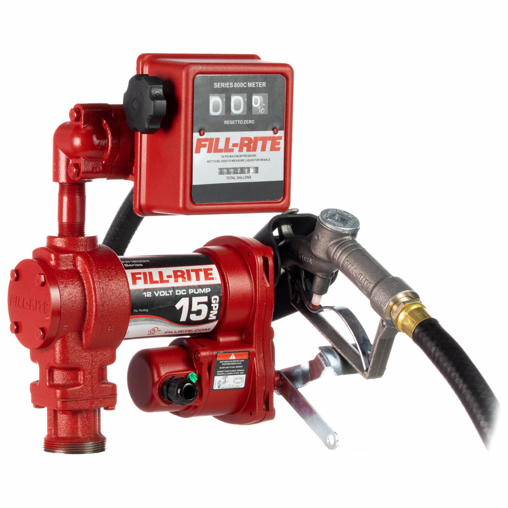 FILLRITE, Pump with Meter, Hose & Nozzle, Bung, Fuel Transfer Pump