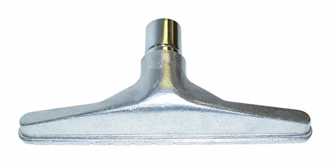 Floor Tool and Nozzle: Aluminum, For 1 1/2 in Hose Dia, 12 in Lg, 3 in Wd, 6 in Dp, Std