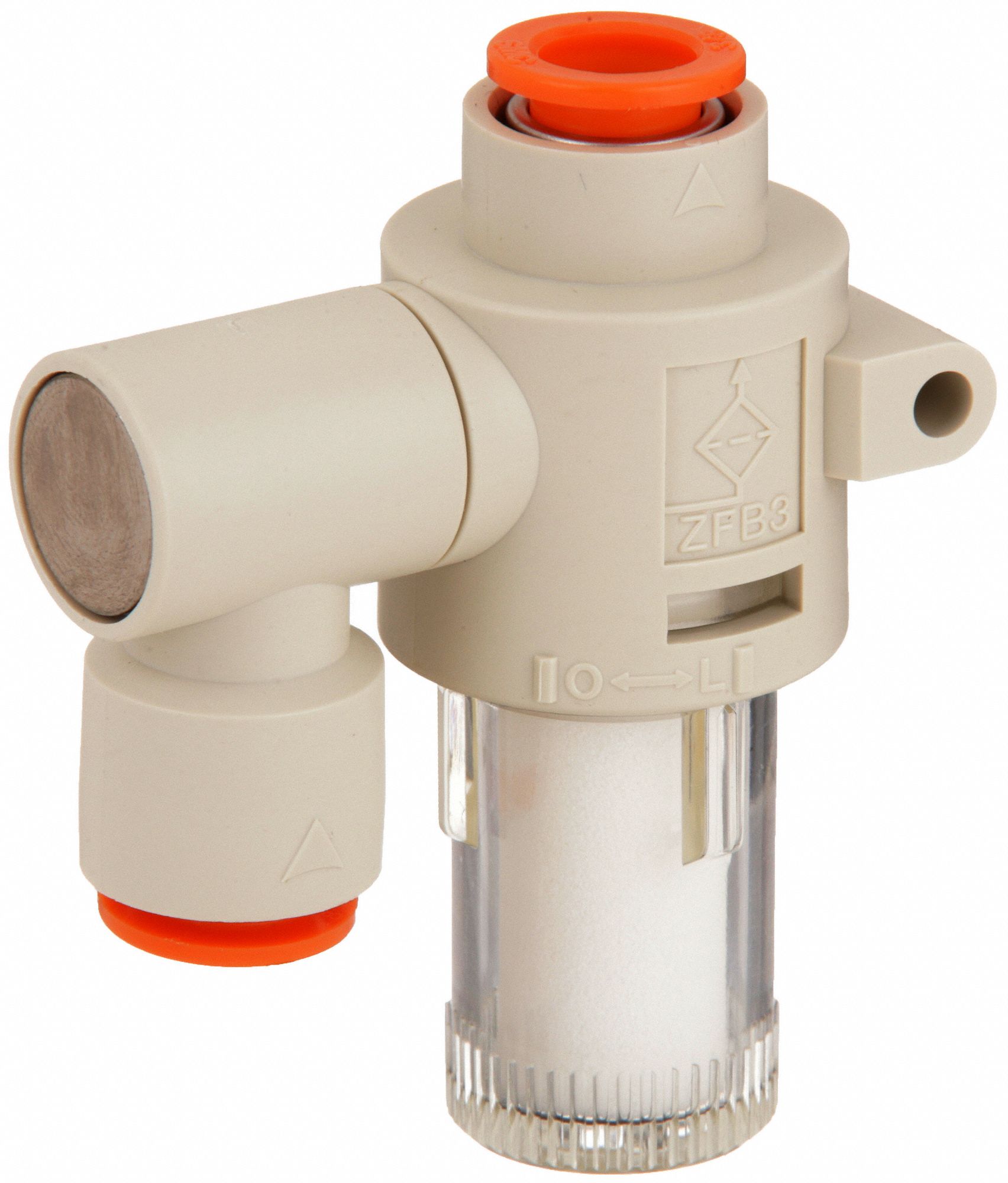 Vacuum Filter: ZFB, 3/8 in Inlet, Tube, -100 kPa to 0 kPa, ZFB