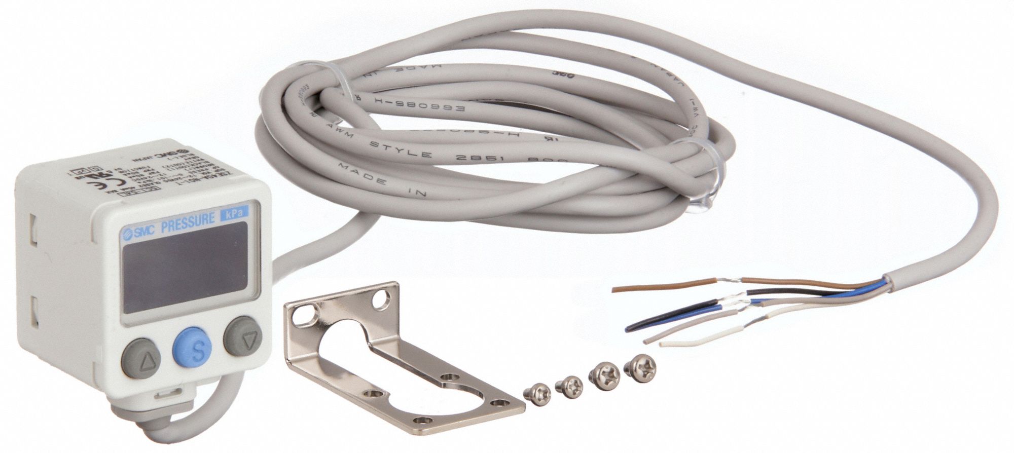 SMC, 1/8 in Port Size, 2 PNP Outputs 1 Analog Output, Vacuum Pressure Switch 30J556ZSE40AN01