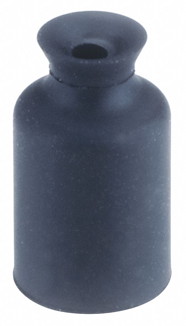 Vacuum Pad: w/o Adapter, 4 mm Pad Dia, Conductive Silicone, 50A, Black with Two Silver Marks