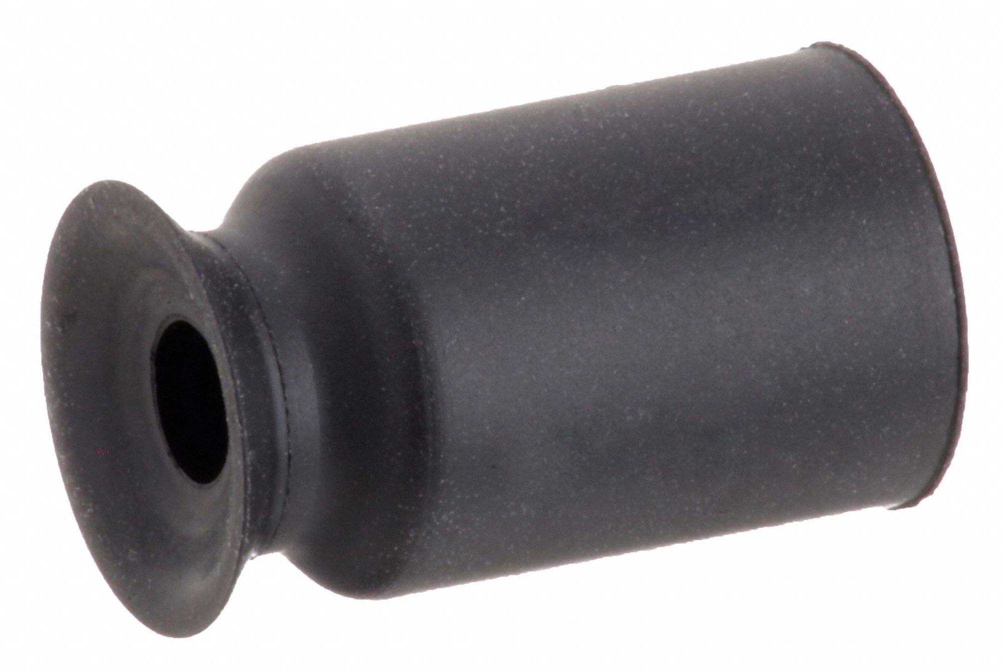 Vacuum Pad: Flat, w/o Adapter, 6 mm Pad Dia, NBR, Black, 50A, 12 mm Pad Ht