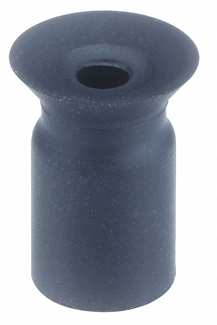 Vacuum Pad: w/o Adapter, 8 mm Pad Dia, Conductive NBR, 50A, Black with One Silver Mark