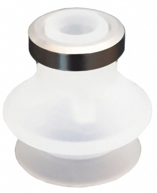 SMC 20mm Silicon Rubber Bellows Vacuum Pad, White - 30J638|ZP20BS ...