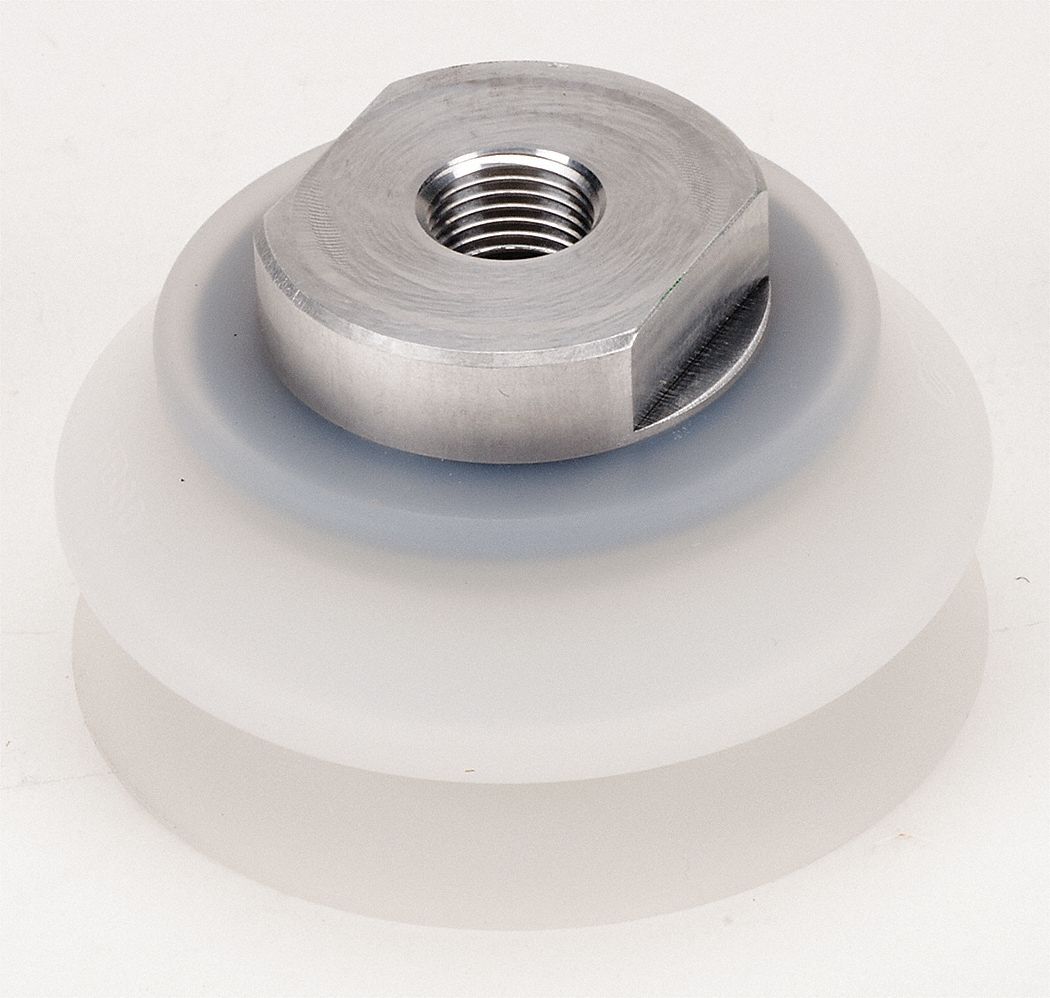 SMC 80 mm Silicon Rubber Large Bellows Vacuum Pad Assembly, White