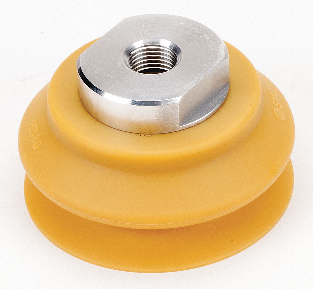 SMC 80 mm Urethane Rubber Large Bellows Vacuum Pad Assembly, Brown 30J714ZPT80HBUB16 Grainger