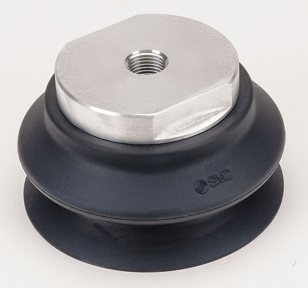 SMC 100 mm NBR Large Bellows Vacuum Pad Assembly, Black 30J717