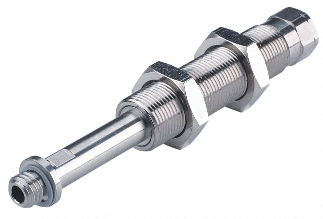 Vacuum Buffer: ZP, Rotating, M5x1.0 Male, M5x0.8 Female, 50 mm Stroke Lg, 145 mm Overall Lg