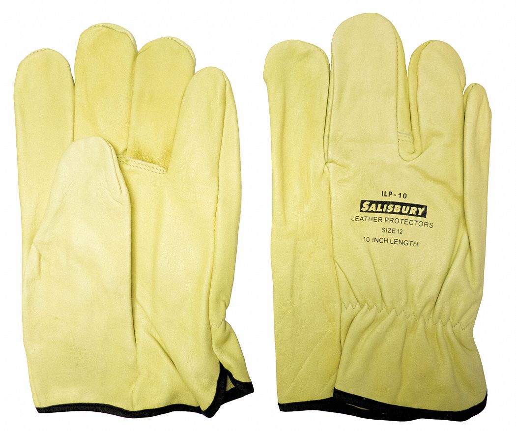 SALISBURY Guantes de Eléctrica,Crema,Cuero Importado,10" Longitud - Protectores para Guantes Eléctricos - 30L142 ILP10/11 - Grainger México