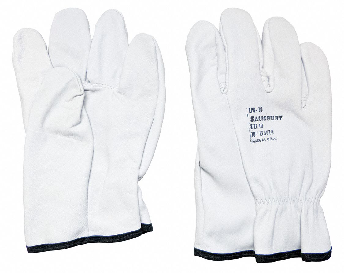 SALISBURY Elec. Glove Protector, 101/2, Cream, PR 30L265LPG10/10H