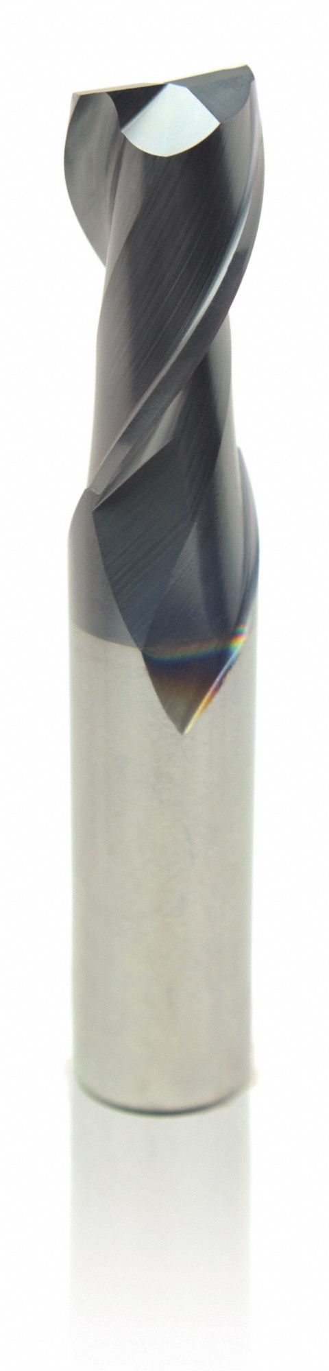 Square End Mill: Carbide, TiAlN Coated, 2 Flute, 1" Mill Dia, 1-1/2" LOC, 4" OAL