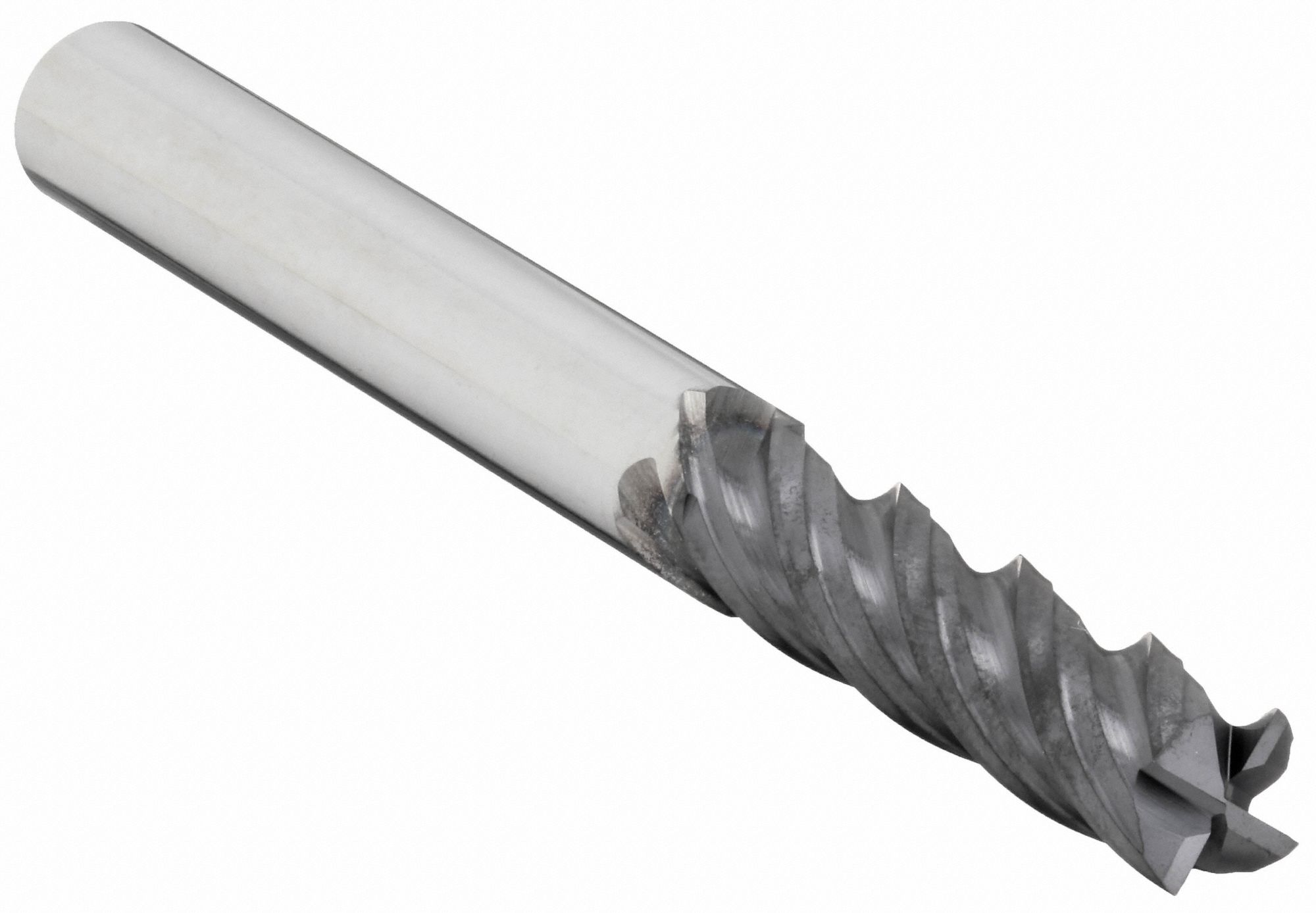 Square End Mill: Carbide, TiAlN Coated, 4 Flute, 1/4" Mill Dia, 1-1/4" LOC, 3-1/4" OAL