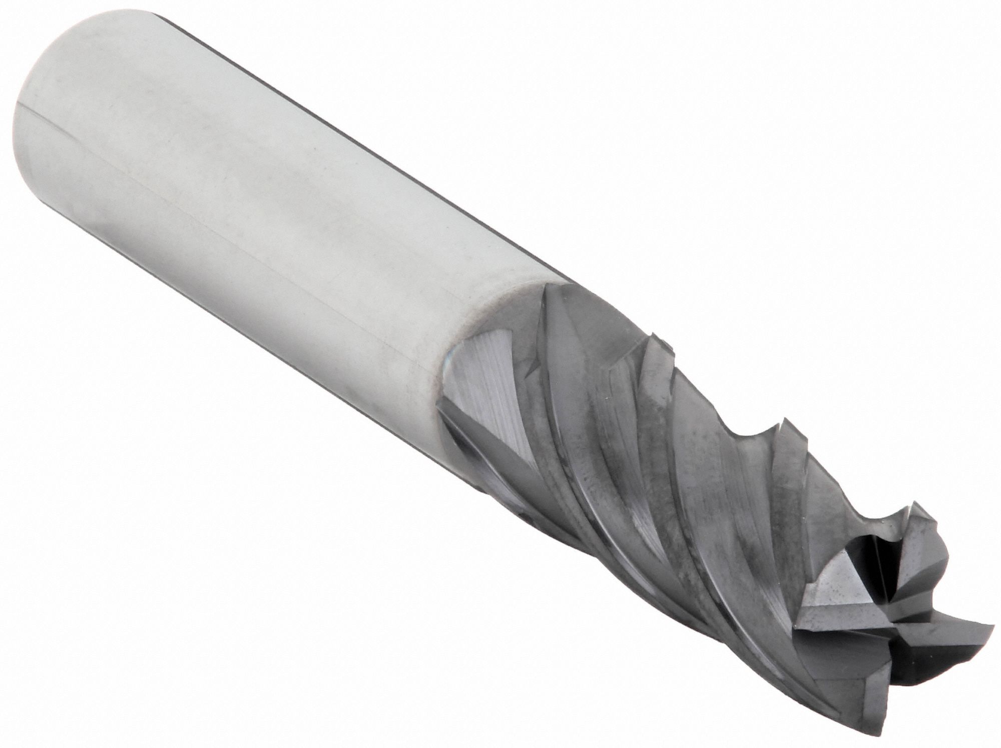 Square End Mill: Carbide, TiAlN Coated, 4 Flute, 1/2" Mill Dia, 1-1/4" LOC, 3-1/2" OAL