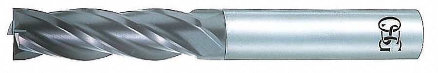 Square End Mill: Carbide, Diamond Coated, 4 Flute, 3/16" Mill Dia, 3/4" LOC, 2" OAL